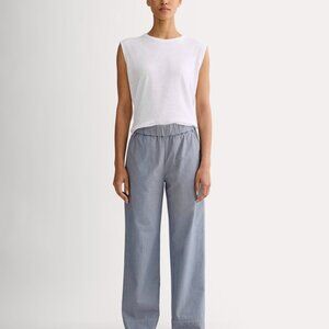 NWT Everlane Easy Pant in Dark Denim Pinstripe